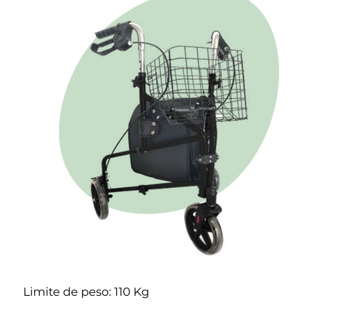 Andadera Rollator de 3 Ruedas Negra.