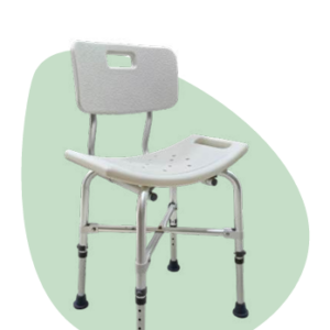Banco Silla para Ducha con Respaldo Reforzado