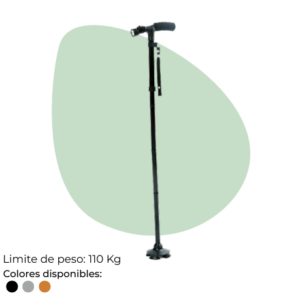 Bastón Plegable con Linterna y Rotación 360°
