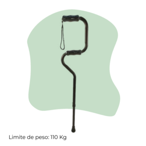 Bastón de Aluminio con Doble Apoyo