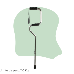Bastón de Aluminio con Doble Apoyo