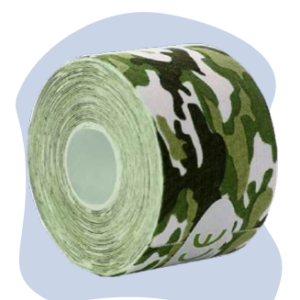 Cinta Kinesiológica Color Camuflaje Verde Militar