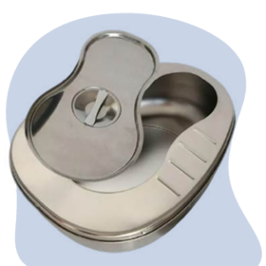 Cómodo de Acero Inoxidable con Tapa