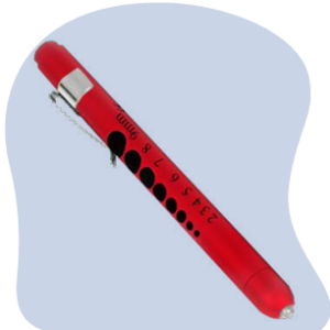 Lámpara de Diagnóstico Tipo Bolígrafo Luz LED Blanca Color Rojo