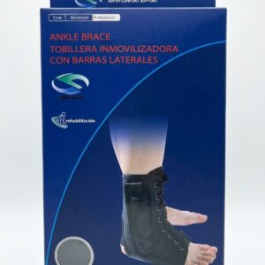 TOBILLERA INMOVILIZADORA CON BARRAS LATERALES CON AGUJETA.